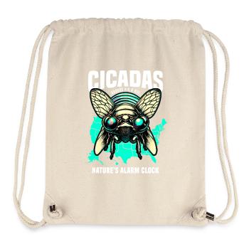 Cigale drôle - Bug Cigales 2024 Lover Brood X Gift - Sac à cordon recyclé Stanley/Stella - blanc naturel - Devant