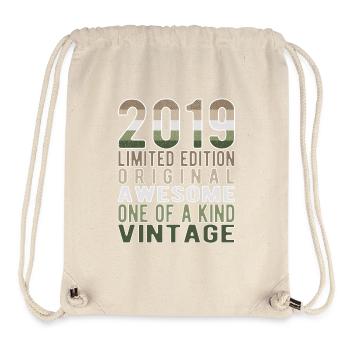 Edition limitée depuis 2019 Anniversaire Millésime 2019 - Sac à cordon recyclé Stanley/Stella - blanc naturel - Devant
