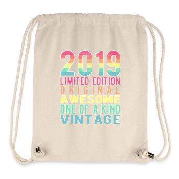 Edition limitée depuis 2019 Anniversaire Millésime 2019 - Sac à cordon recyclé Stanley/Stella - blanc naturel - Devant