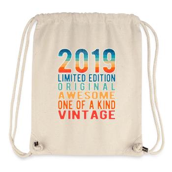Edition limitée depuis 2019 Anniversaire Millésime 2019 - Sac à cordon recyclé Stanley/Stella - blanc naturel - Devant