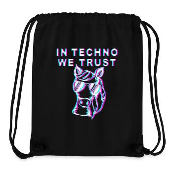 IN TECHNO WE TRUST HORSE - Stanley/Stella Recycled Gym Bag - black - Front