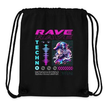RAVE MANGA - Stanley/Stella Recycled Gym Bag - black - Front