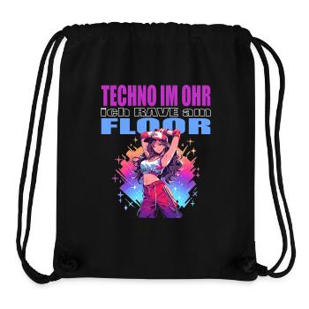 TECHNO IN THE EAR - Stanley/Stella Recycled Gym Bag - black - Front