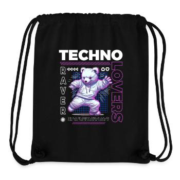 TECHNO LOVERS BEAR - Stanley/Stella Recycled Gym Bag - black - Front