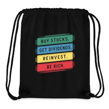 Lustige finanzielle Unabhängigkeit von Dividendeninvestoren - Stanley/Stella recycelter Gym Bag - Schwarz - Vorne