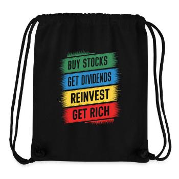 Lustige finanzielle Unabhängigkeit von Dividendeninvestoren - Stanley/Stella recycelter Gym Bag - Schwarz - Vorne