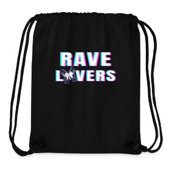 RAVE LOVERS - Stanley/Stella Recycled Gym Bag - black - Front