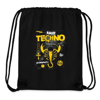 DJ RAVE TECHNO DANCEFLOOR UNDERGROUND - Stanley/Stella Recycled Gym Bag - black - Front
