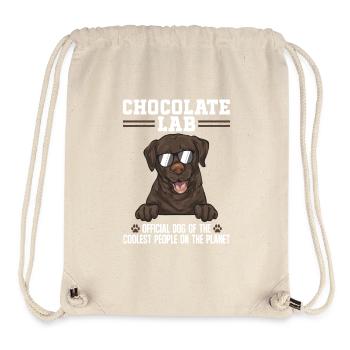 Schoko Brauner Labrador Retriever Hund - Stanley/Stella recycelter Gym Bag - Naturweiß - Vorne