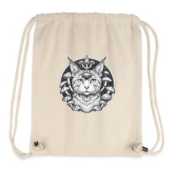 Mystical cats in a parallel world with mushrooms - Stanley/Stella Recycled Gym Bag - natural - Front