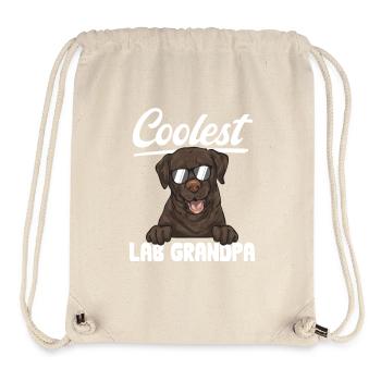 Schoko Brauner Labrador Retriever Hund - Stanley/Stella recycelter Gym Bag - Naturweiß - Vorne