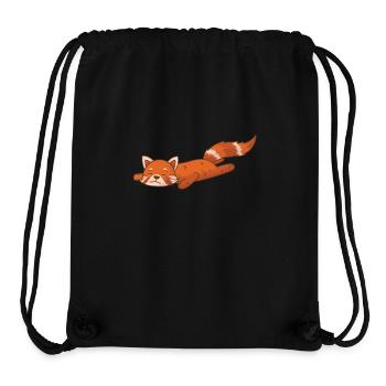 Panda roux ours chat bambou - Sac à cordon recyclé Stanley/Stella - noir - Devant
