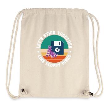 Let's stick together like floppy disks - Stanley/Stella Recycled Gym Bag - natural - Front