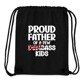Daddy Father Proud Father Of A Few Smart Kids - Stanley/Stella Recycled Gym Bag - black - Front