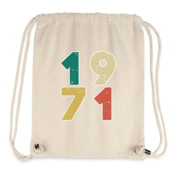 1971 - Jahrgang 1971 - Baujahr 1971 - Stanley/Stella recycelter Gym Bag - Naturweiß - Vorne