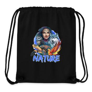 Natur Wolf Eule Schildkröte Frau für - Stanley/Stella recycelter Gym Bag - Schwarz - Vorne