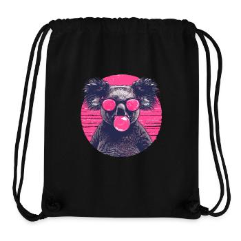 Koala mit Sonnenbrille Bubblegum für einen - Stanley/Stella recycelter Gym Bag - Schwarz - Vorne