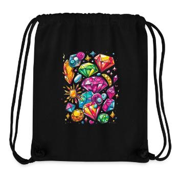 Schmuck und Geschmeide: Diamanten und Rubine - Stanley/Stella recycelter Gym Bag - Schwarz - Vorne