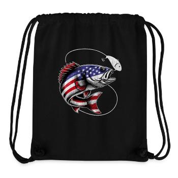 Bass Fish United States of America - Stanley/Stella Recycled Gym Bag - black - Front