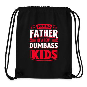 Papa Väter Fun Fier père de quelques enfants stupides - Sac à cordon recyclé Stanley/Stella - noir - Devant
