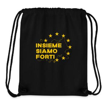 Europe - Ensemble, nous sommes forts - UE - Sac à cordon recyclé Stanley/Stella - noir - Devant