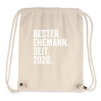 Meilleur mari de la Saint-Valentin depuis 2020 - Sac à cordon recyclé Stanley/Stella - blanc naturel - Devant