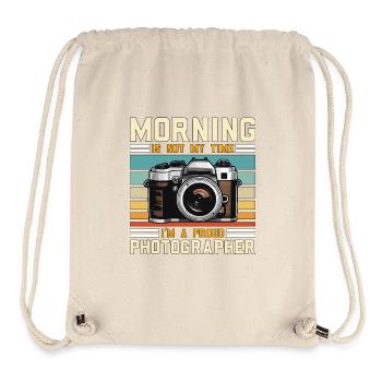 Photographer Morning Is Not My Time Camera Lover - Stanley/Stella recycelter Gym Bag - Naturweiß - Vorne