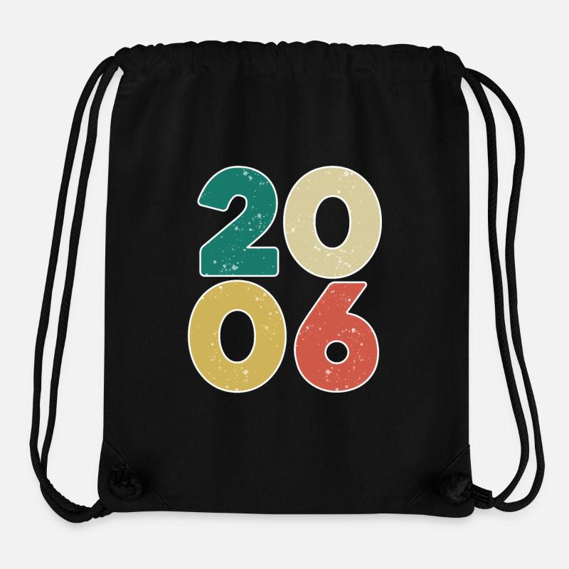 2006 - Année 2006 - Année de construction 2006 - Sac à cordon recyclé Stanley/Stella - noir