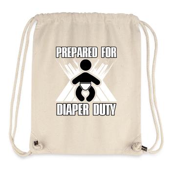 Prepared for diaper duty - Stanley/Stella Recycled Gym Bag - natural - Front