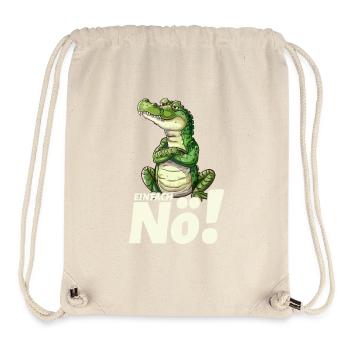 Krokodil Mit Einfach Nö Spruch - Stanley/Stella recycelter Gym Bag - Naturweiß - Vorne