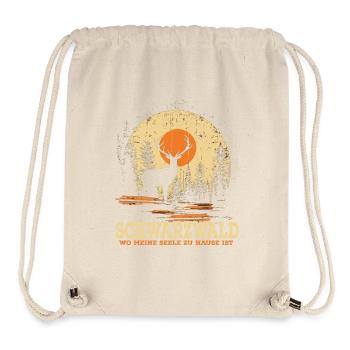 Black Forest Hiking Silhouette Deer - Stanley/Stella Recycled Gym Bag - natural - Front
