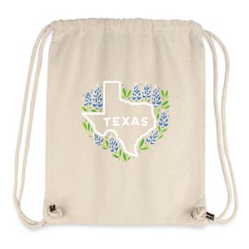 Bluebonnet Texas Routen USA Liebe Texas Mädchen Jungen - Stanley/Stella recycelter Gym Bag - Naturweiß - Vorne