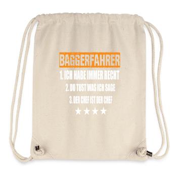 Excavator Operator - Stanley/Stella Recycled Gym Bag - natural - Front