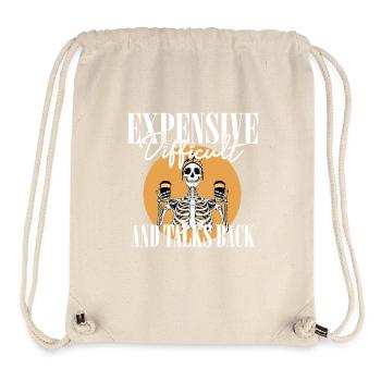ex Expensive Difficult And Talks Back Skeleton - Stanley/Stella recycelter Gym Bag - Naturweiß - Vorne