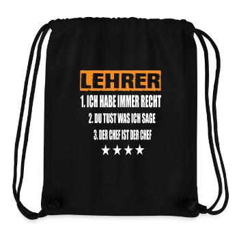 Lehrer - Stanley/Stella recycelter Gym Bag - Schwarz - Vorne