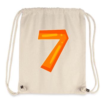 Zahl Sieben - Zahl 7 Nummer - Stanley/Stella recycelter Gym Bag - Naturweiß - Vorne