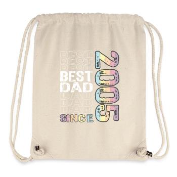 Meilleur papa du monde depuis la fête des pères 2005 - Sac à cordon recyclé Stanley/Stella - blanc naturel - Devant