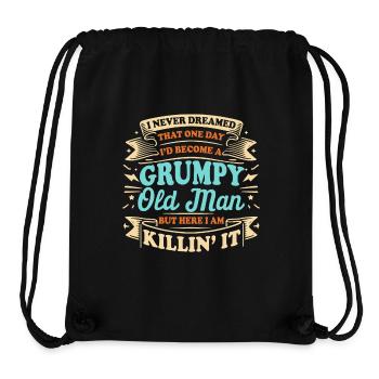 Grandpa Grandfather Saying Humor Become A Grumpy Old Man - Stanley/Stella Recycled Gym Bag - black - Front