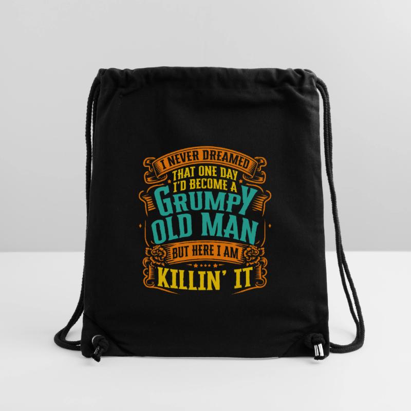 Opa Großvater Geschenkidee Become A Grumpy Old Man Stanley/Stella recycelter Gym Bag