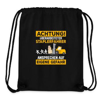 Gabelstaplerfahrer Lagerist Lagerlogistik - Stanley/Stella recycelter Gym Bag - Schwarz - Vorne