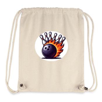 Brennende Bowlingkugel - Stanley/Stella recycelter Gym Bag - Naturweiß - Vorne