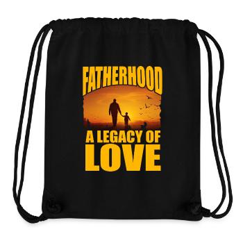 Fatherhood a legacy of love - Stanley/Stella Recycled Gym Bag - black - Front