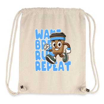 Wake Up, Brew, Run, Repeat Motivation - Stanley/Stella Recycled Gym Bag - natural - Front