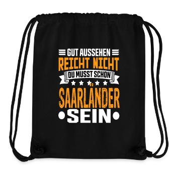 Saarland Saarländer Saar Saarländisch Spruch - Stanley/Stella recycelter Gym Bag - Schwarz - Vorne