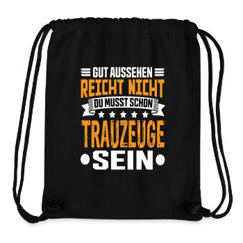 Trauzeuge - Stanley/Stella recycelter Gym Bag - Schwarz - Vorne
