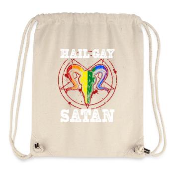 Hail Gay Satan Goth Gay Pride Baphomet Lgbt Pride - Sac à cordon recyclé Stanley/Stella - blanc naturel - Devant