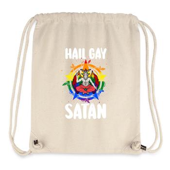 Hail Gay Satan Goth Gay Pride Baphomet Lgbt Pride - Sac à cordon recyclé Stanley/Stella - blanc naturel - Devant