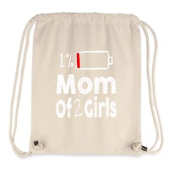 Mutter von 2 Mädchen Lustiger Muttertag - Stanley/Stella recycelter Gym Bag - Naturweiß - Vorne