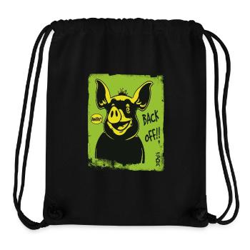 Funny Pig: Go away, get away - Stanley/Stella Recycled Gym Bag - black - Front