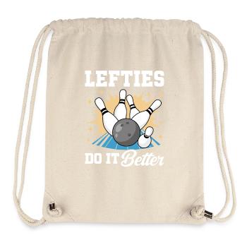 Bowling Linkshänder Linkshändiger Kegler - Stanley/Stella recycelter Gym Bag - Naturweiß - Vorne